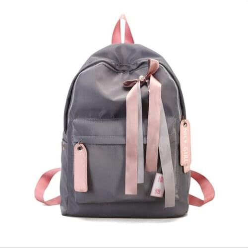 Fashion 2020 Backpack Women Preppy School Bags For Teenagers Backpack Female Nylon Travel Bags Girls Bowknot Backpack Mochilas