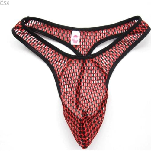 MwOiiOwM Free Shipping Mens Grid T-back Underpants Underwear Brief G-String 10