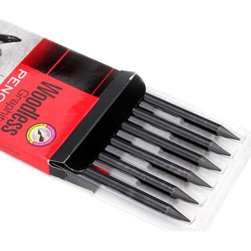 6-Pack Sketch Drawing Pencil Set Woodless Graphite Pencils 17.5cm 2H HB 2B 4B 6B 8B for Artists
