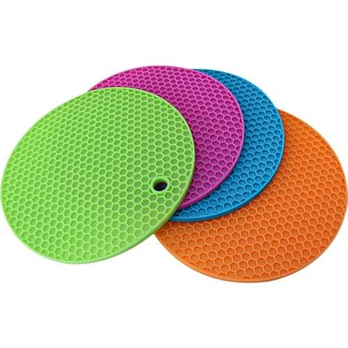 New Heat Resistant Placemat Pads Silicone Heat Insulation Stand Silicone Mat Hot Pan Placemat For Honeycomb Countertop Mat