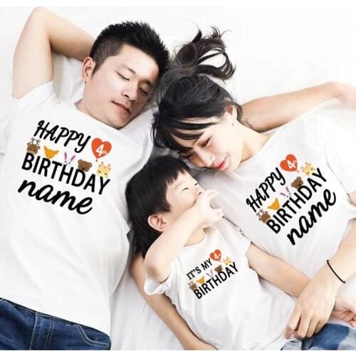 Matching Family Outfits Its My Birthday Tshirt Custom T Shirt Family Clothing Father Mother Daughter Son Baby Girl Boy Outfits