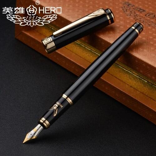 Original Hero 1078 fountain pen high-end gift eagle pen business men students calligraphy black FREE shipping