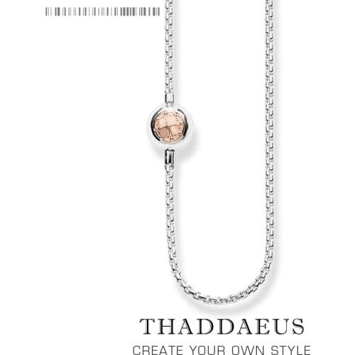 Necklace Basic Rose Glod,2017 Brand 925 Sterling Silver Strand Fashion Jewelry Europe Style Bijoux Gift For Men Women Friend