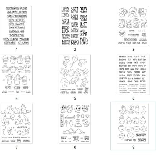 Animal / English Clear Silicone Stamp / seal for DIY Scrapbooking / Album Decorative Clear Stamp Sheets A255