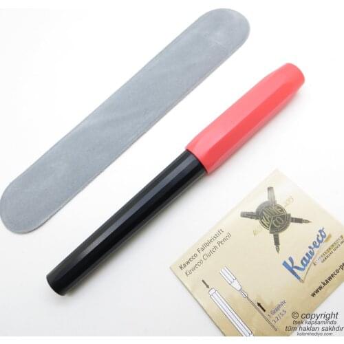 Kaweco Perkeo Fountain Pen Black/Pink Velvet Sheathed | İsme Special Pen