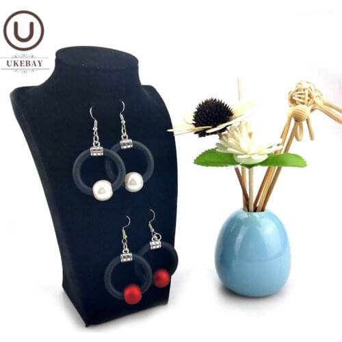 UKEBAY NEW Pearl Dangle Earrings Women Handmade Rubber Jewelry Fashion Gothic Drop Earrings Korean Wedding Accessories Wholesale