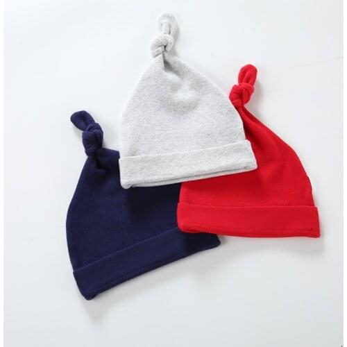Baby accessories hat autumn and winter warm solid color kids cute hood 0-12 month baby wear cotton hat chilidren warm hat