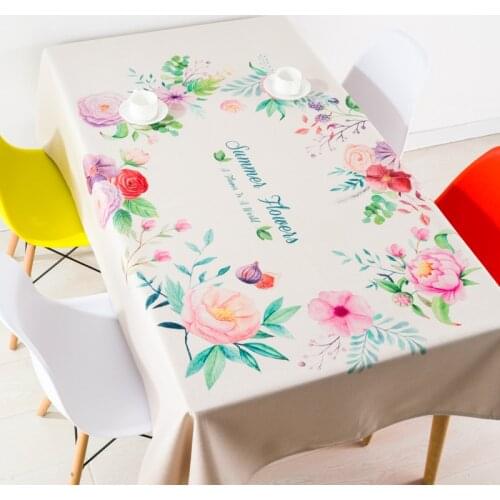 Fresh pastoral Nordic ins tablecloth fabric European coffee table table tablecloth cover cloth rectangular round table cloth