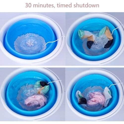 Folding Laundry Tub Basin Portable Mini Washing Machine Automatic Clothes Washing Bucket OW