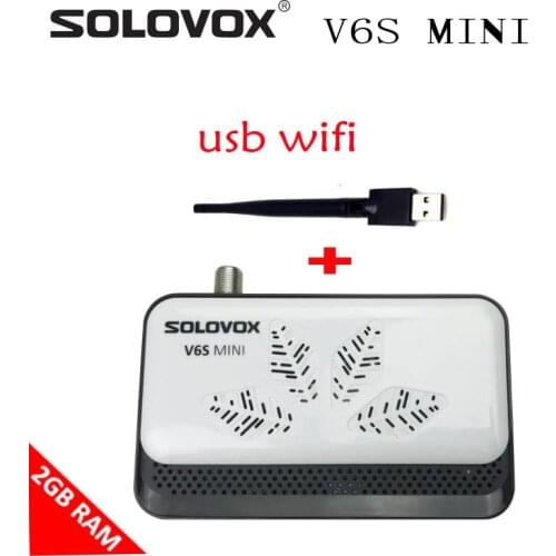 SOLOVOX V6S MINI DVB-S2 optional wif 3g WIFI RJ45 1080P satellite receiver Cam power vu biss key vs s-v6 mini gtmedia v7 s2x