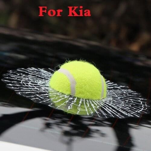 Car-Styling 3d Ball Hit Tennis Glass Sticker For Kia Opirus Optima Picanto Pride Quoris Rio Sorento Soul Spectra Sportage Venga
