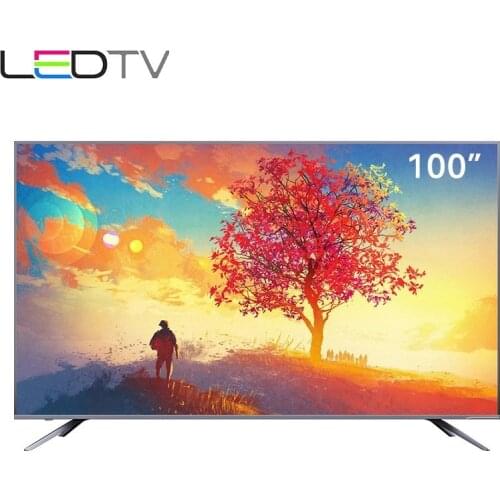 100'' Inch TV multiple languages Smart Android LCD 4K wifi internet IPTV DVB-T2 led TV television