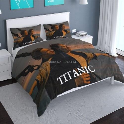 Titanic Jack and Rose 3D Printed Duvet Cover Set Twin Full Queen King Size Bedding Set Bedclothes Home Textile for Boys Girls