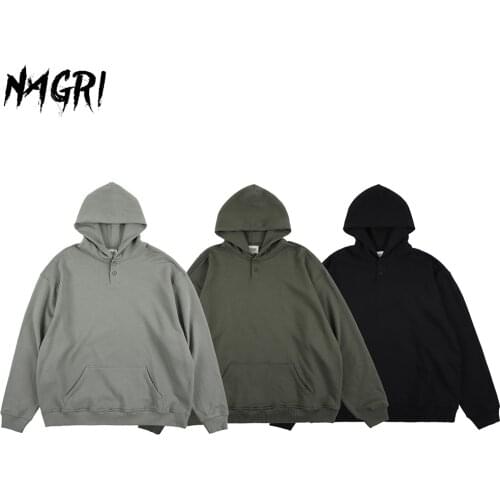 NAGRI Men Hoodie Letter Print Casual Fashion Sweatshirt Autumn Winter Streetwear Hip Hop Long Sleeve Pullover Hoodies