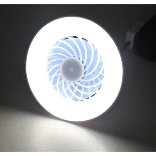YAM Universal AC 85V-265V 12W E27 Ceiling Fan with Led Lamp 2in1 Led Light Bulb Electric Fan For Home Office Night Market