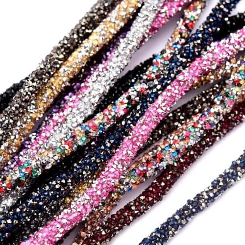 1 Yard 8mm Glitter Sequins Soft Tube Cord Rope String for DIY Clothing Shoes Hat Jewelry Bracelet Party Decoration