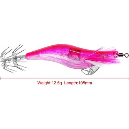 2.5# Luya random 6-color electronic shrimp boxed flash squid bait