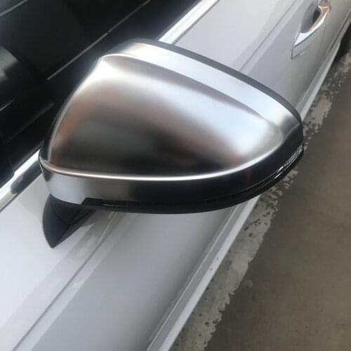 Matte Chrome Wing Mirror Caps For Audi 2017 A4 A5 B9 allroad Quattro S4 S5 Side Mirror Covers Silver 2018 2019 2020