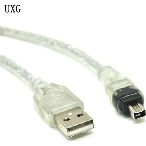 4FT 120cm USB Male to Firewire IEEE 1394 4 Pin Male iLink Adapter Cord firewire 1394 Cable for SONY DCR-TRV75E DV camera cable