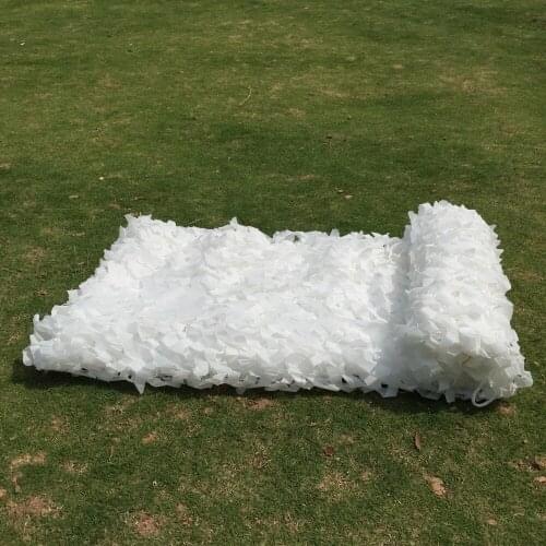 5 Mt * 6 Mt Snow white camouflage net Army Military Camo Netting christmas &wedding decoration netting accept customized