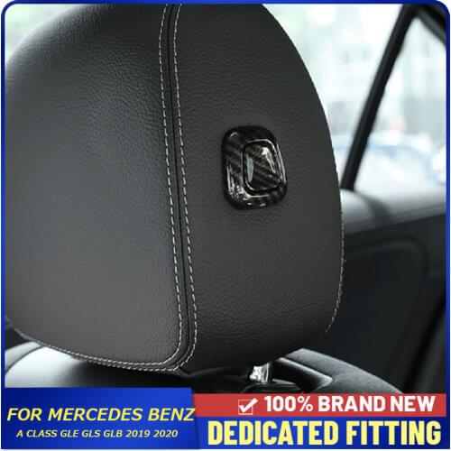 Car Accessories Seat Head Pillow Headrest Adjustment Button Cover Frame For Mercedes Benz A Class GLE GLS GLB 2019 2020