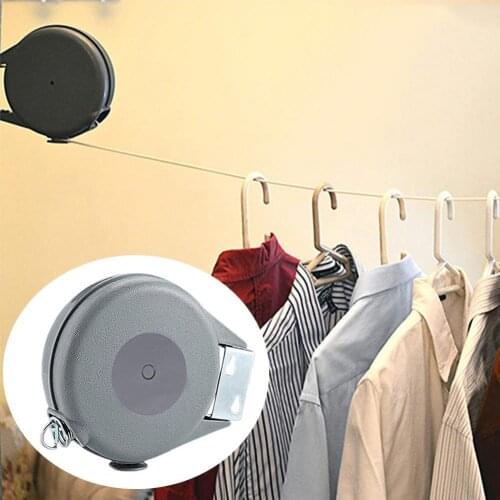Clothesline Retractable Wind-proof Heavy Duty Wall Mount Retracting Easy Installation Clothes Line for Home Strong Load-bearing
