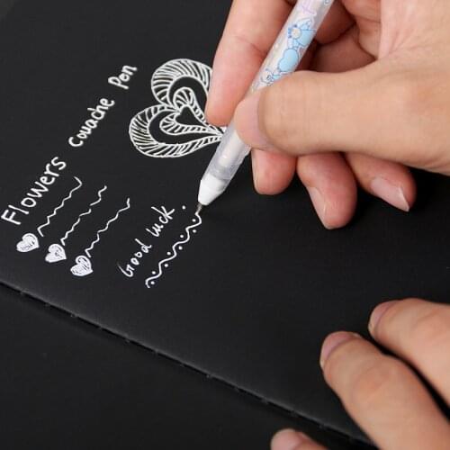 White Ink Photo Album Gel Pen Cute pens For Kids Stationery set other Office & Learning back to School Supplies papeleria