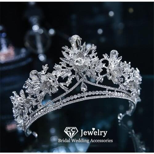 CC Crown for Women Wedding Accessories Engagement Hair Ornaments Bridal Crowns Crystal Headdress Trendy Hairwear Pageant QS04