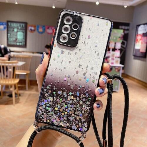 Strap Lace Chain Phone Case for SAMSUNG galaxy NOTE 20 NOTE 10PLUS 20 ULTRA NOTE 10 Ribbon Necklace Cushion Mobile Phone Hanging