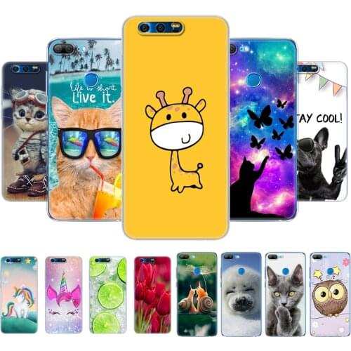 Cover phone case for honor 9 honor 9 lite soft tpu silicon back cover 360 full protective printing transparent coque