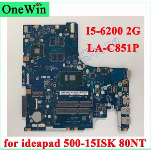 I5-6200 WIN 2G BL 3D for 500-15ISK ideapad 80NT Laptop Independent Motherboard With GPU 2G 100% Full Tested AIWZ2/AIWZ3 LA-C851P