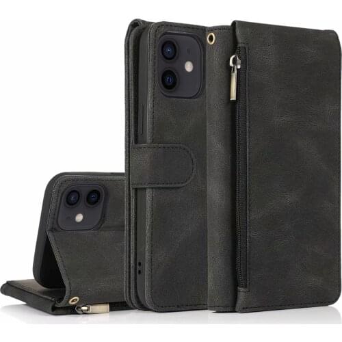 Holder Leather Phone Case for iPhone SE XS XR 7 8 11 12 Pro MAX XS MAX 11 12 Pro 6 7 8 Plus Retro flip Wallet card slot Cover