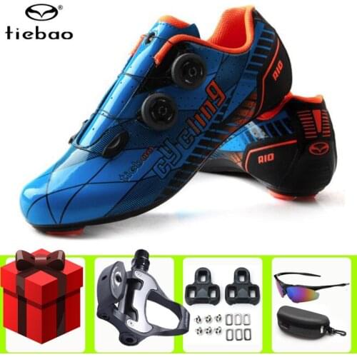 Tiebao Road Cycling Shoes Men Bicycle Sneakers Outdoor Sport Ultralight Sapatilha Ciclismo Hombre Self-Locking Spd-SL Bike Shoe