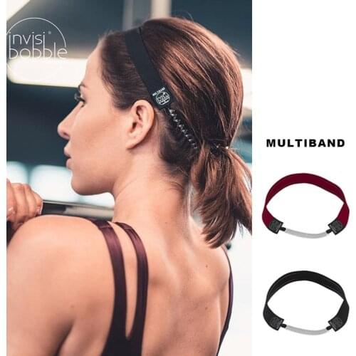 Invisibobble Multiband HairBand and Hair ring 2 in 1 multi-purpose headband sport Yoga Women strong Elastic grip no pain black
