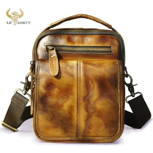 Luxury Grain Original Leather Male Fanny Waist Belt Bag Pack Design Messenger Satchel Cross-body Shoulder Tote bag Men 8025