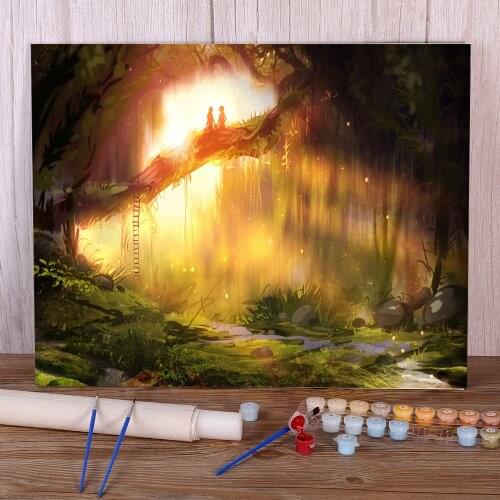 Scenery Nice Place DIY Painting By Numbers Complete Kit Oil Paints 50*70 Oil Painting New Design Kids Wall Art Drawing