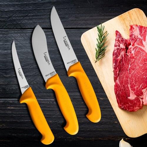Lazbisa Knife Set Meat Bread Fruit Vegetable Fish Knife Set Kitchen Knife Set Gold Series Set Набор кухонных ножей