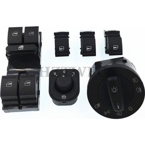 New Mirror Headlight Window Switch Button 1F0959855 1K4959857 1K0941431N For VW Jetta MK5 Golf 5 6 Tiguan Passat B6 CC