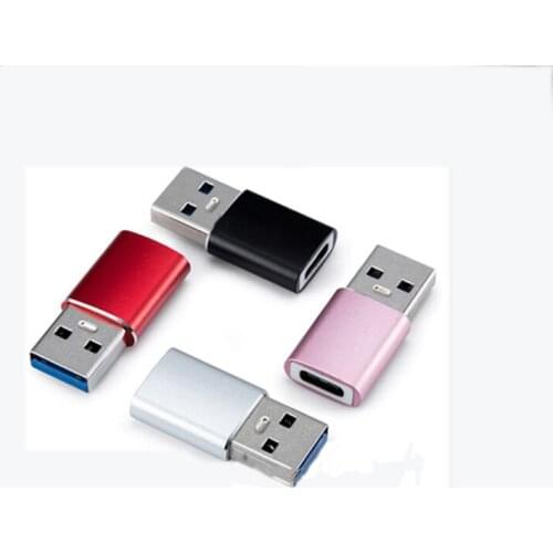 Wholesale/500PCS Type C female to USB3.0 male Type-c adapter otg high-end aluminum shell computer to mobile phone connector
