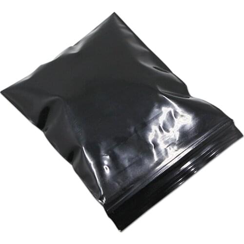 Wholesale 800Pcs/Lot 10*15cm Black Resealable Zipper Zip Lock Bag Opaque Plastic Self Seal Valve Ziplock Storage Pouch Polybag