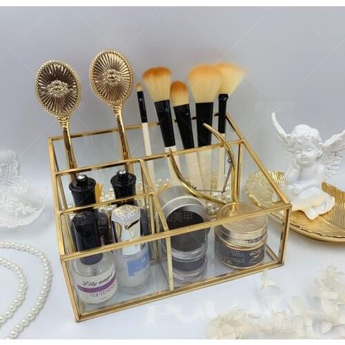 Lipstick Jewelry Organizer For Cosmetics Nail Tools Light Luxury Storage Box Desktop Multi-layer Box Manicure Organizer Boxes