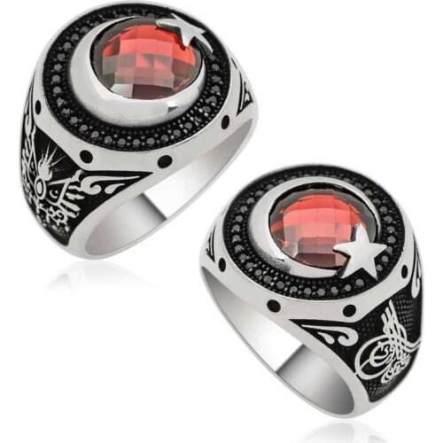 Original silver , Moon Star Male ,Ring, Good Quality and Affordable Moon Star ,Rings Types