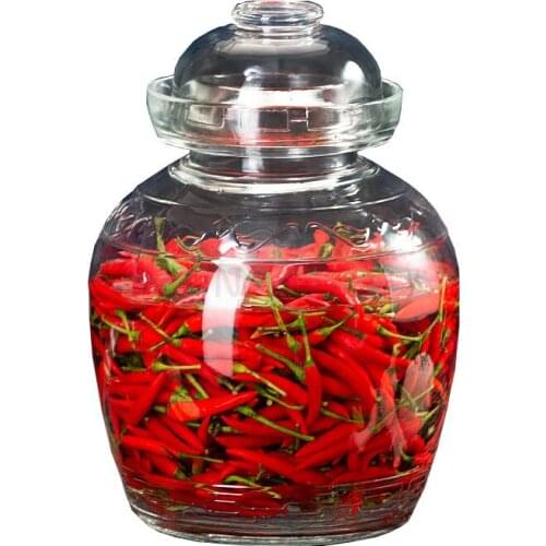Thickened Transparent Glass Kimchi Jar Pickles Container Kitchen Accessories Pickled Jars for Food Pickling Sealed Storage Tank