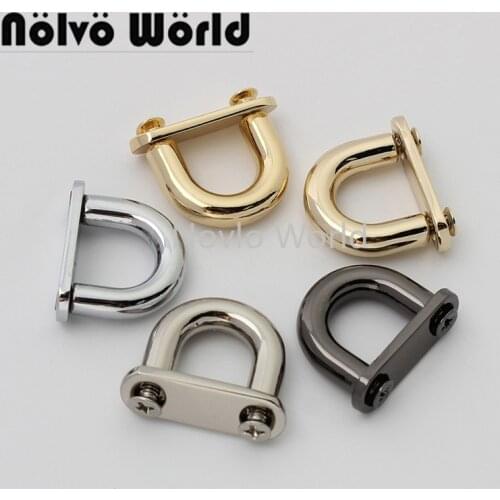 10-50 pieces 5 colors 4.0mm 17*14mm 3/8'' chrome color small U shape arch bridge for DIY chains bag connector bag accessories