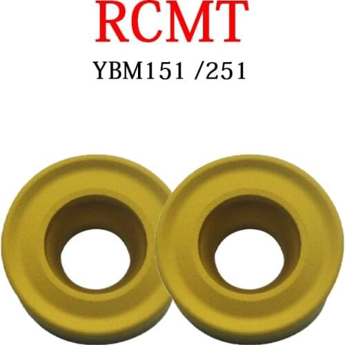 RCMT Inserts 1204 RCMT12 RCMT1204MO 1204MO YBM151 YBM251 10PCS Efficient And Durable Circular Arc CNC Face Milling Blades