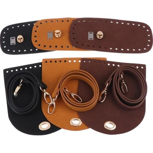 Artificial Leather Shoulder Bag Bottom Strap Replacement for DIY Knitting Crochet Handbag Sewing Accessories