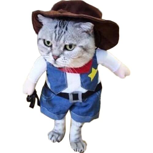 Funny Warm Dog Cat Clothes Halloween Pirate Suit Clothes For Cats Dogs Pet Dog Cat Coat Dress Up Party Costume Suit Pets Clothes