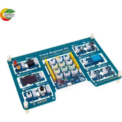 Ziqqucu Arduino UNO compatible board (Seeeduino Lotus based on ATmega328p) + 10 most commonly used Arduino modules