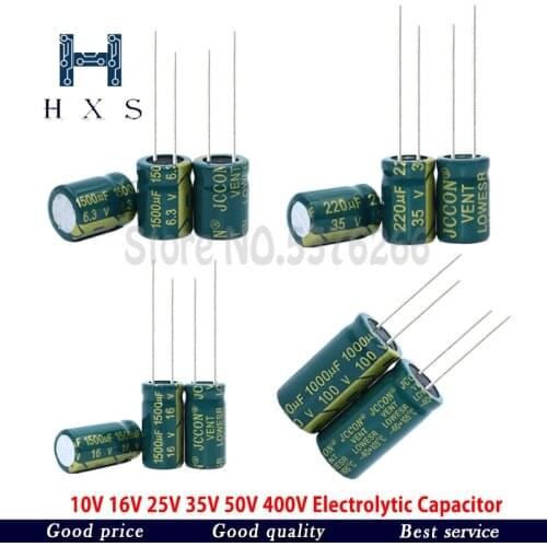 10V 16V 25V 35V 50V 400V High Frequency Low ESR Aluminum electrolytic Capacitor 100UF 220UF 330UF 470UF 680UF 1000UF 1500UF
