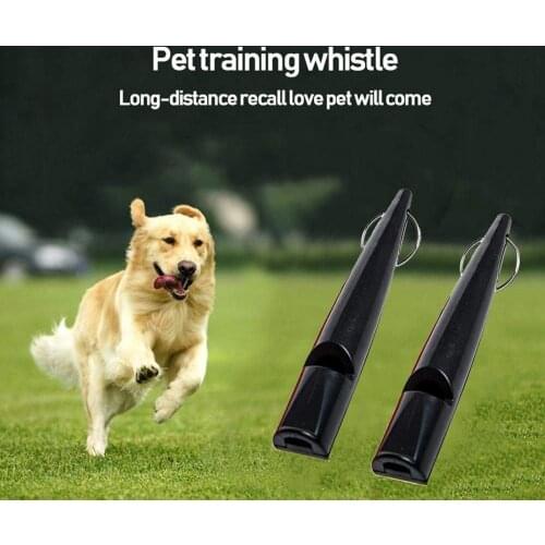 2 Pack Hot Dog Training Whistles Dog Whistle 210.5 with Lanyard Black Dog Whistle for Recall Barking